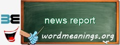 WordMeaning blackboard for news report